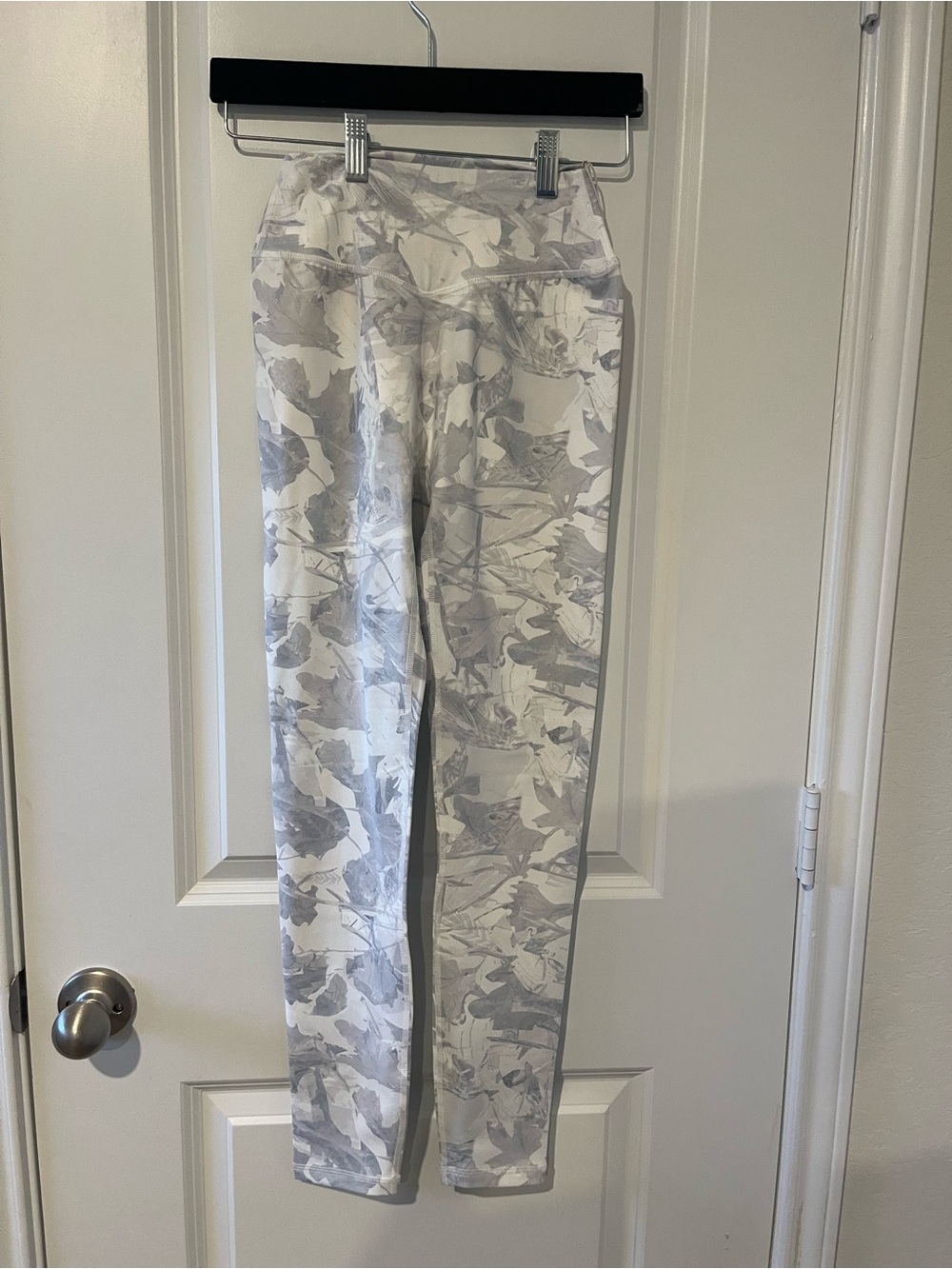 BuffBunny White & Light Gray Camo High-Rise Leggings